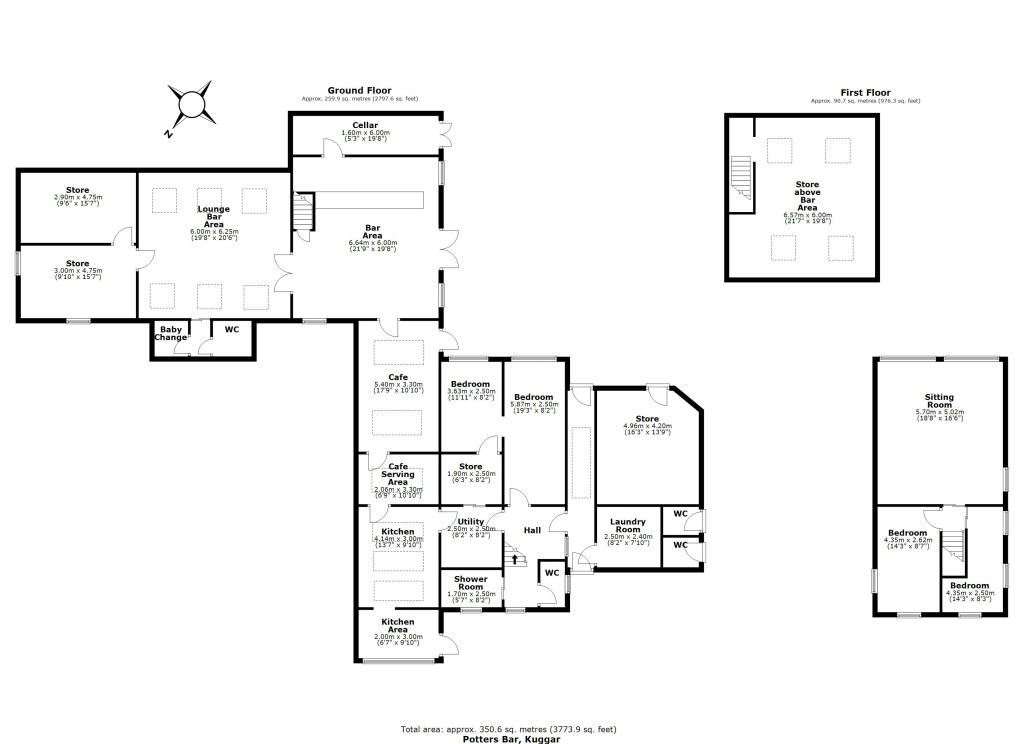 Lot: 82 - FREEHOUSE PUBLIC HOUSE, CAFÉ, OWNERS ACCOMMODATION, SOUVENIR SHOP, OUTSIDE AREAS AND PARKING - Floor plan